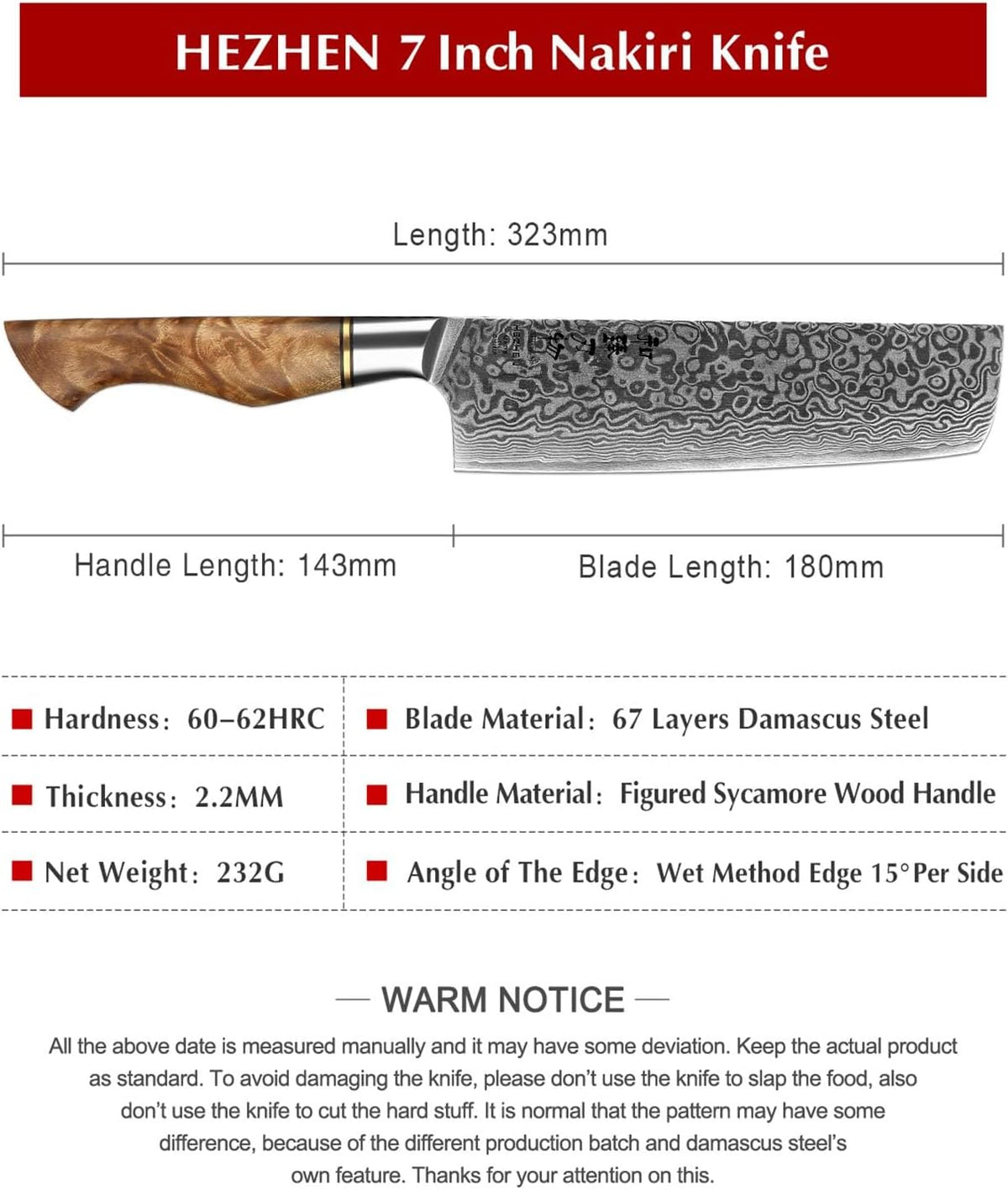 5 inch Utility Knife with Razor Sharp- Damascus Steel with Rose Pattern Multifunctional VG10 Professional Paring-Fruit knife- Master Series Ergonomic Figured Sycamore Wood Handle