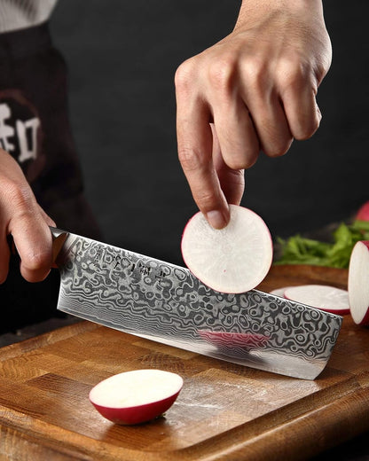 5 inch Utility Knife with Razor Sharp- Damascus Steel with Rose Pattern Multifunctional VG10 Professional Paring-Fruit knife- Master Series Ergonomic Figured Sycamore Wood Handle