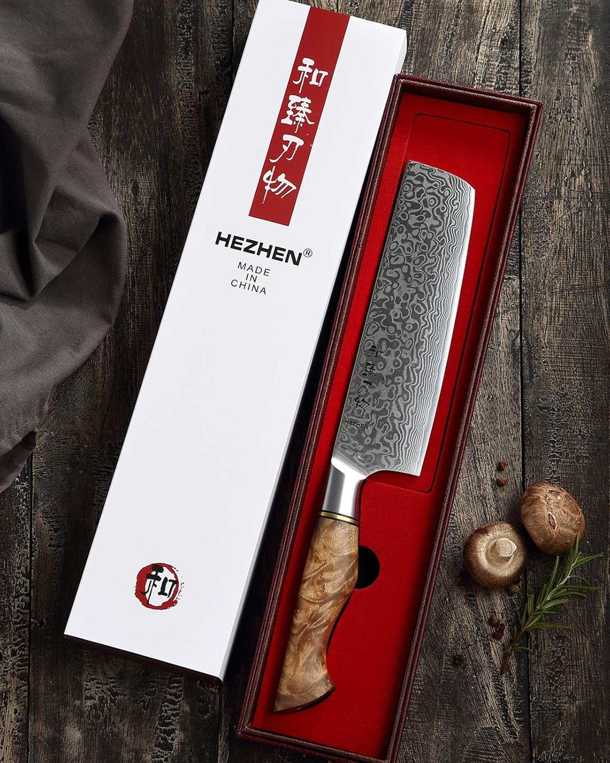 5 inch Utility Knife with Razor Sharp- Damascus Steel with Rose Pattern Multifunctional VG10 Professional Paring-Fruit knife- Master Series Ergonomic Figured Sycamore Wood Handle