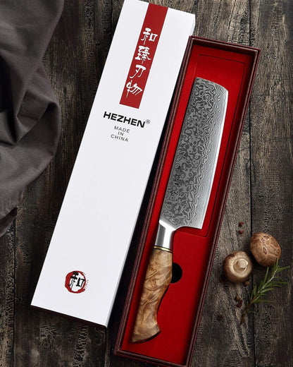 5 inch Utility Knife with Razor Sharp- Damascus Steel with Rose Pattern Multifunctional VG10 Professional Paring-Fruit knife- Master Series Ergonomic Figured Sycamore Wood Handle