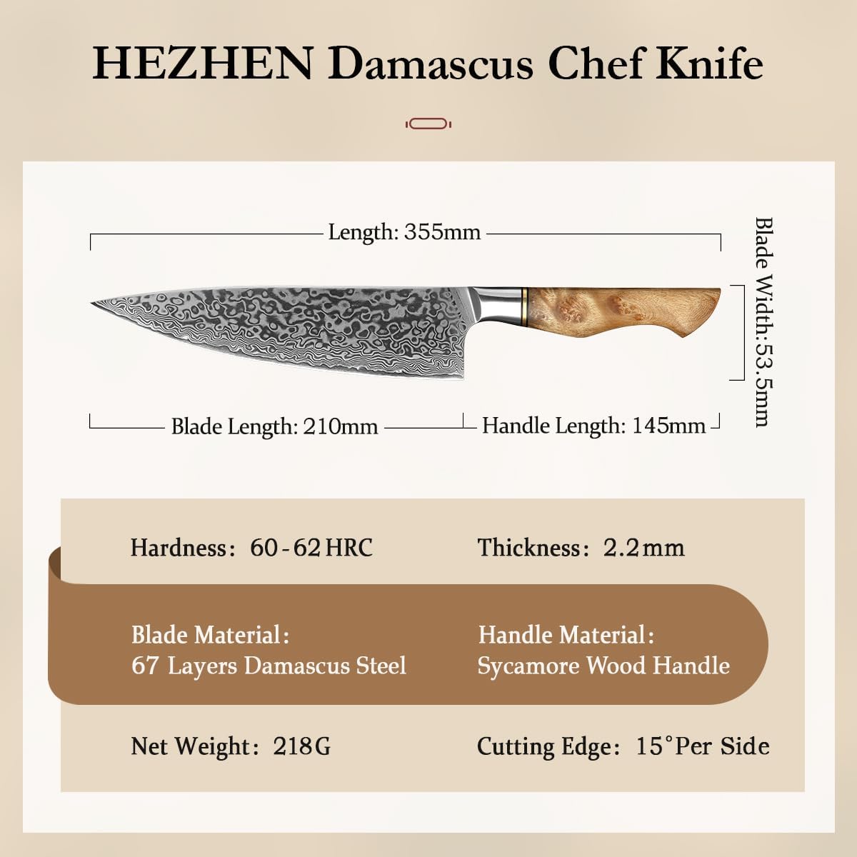 5 inch Utility Knife with Razor Sharp- Damascus Steel with Rose Pattern Multifunctional VG10 Professional Paring-Fruit knife- Master Series Ergonomic Figured Sycamore Wood Handle