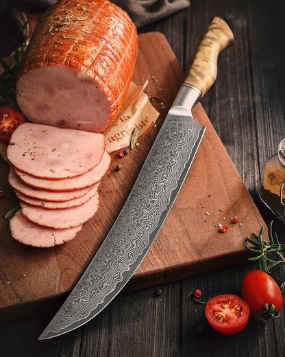 5 inch Utility Knife with Razor Sharp- Damascus Steel with Rose Pattern Multifunctional VG10 Professional Paring-Fruit knife- Master Series Ergonomic Figured Sycamore Wood Handle