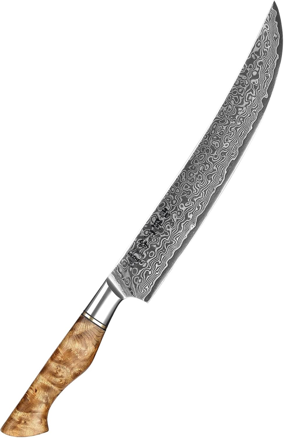 5 inch Utility Knife with Razor Sharp- Damascus Steel with Rose Pattern Multifunctional VG10 Professional Paring-Fruit knife- Master Series Ergonomic Figured Sycamore Wood Handle