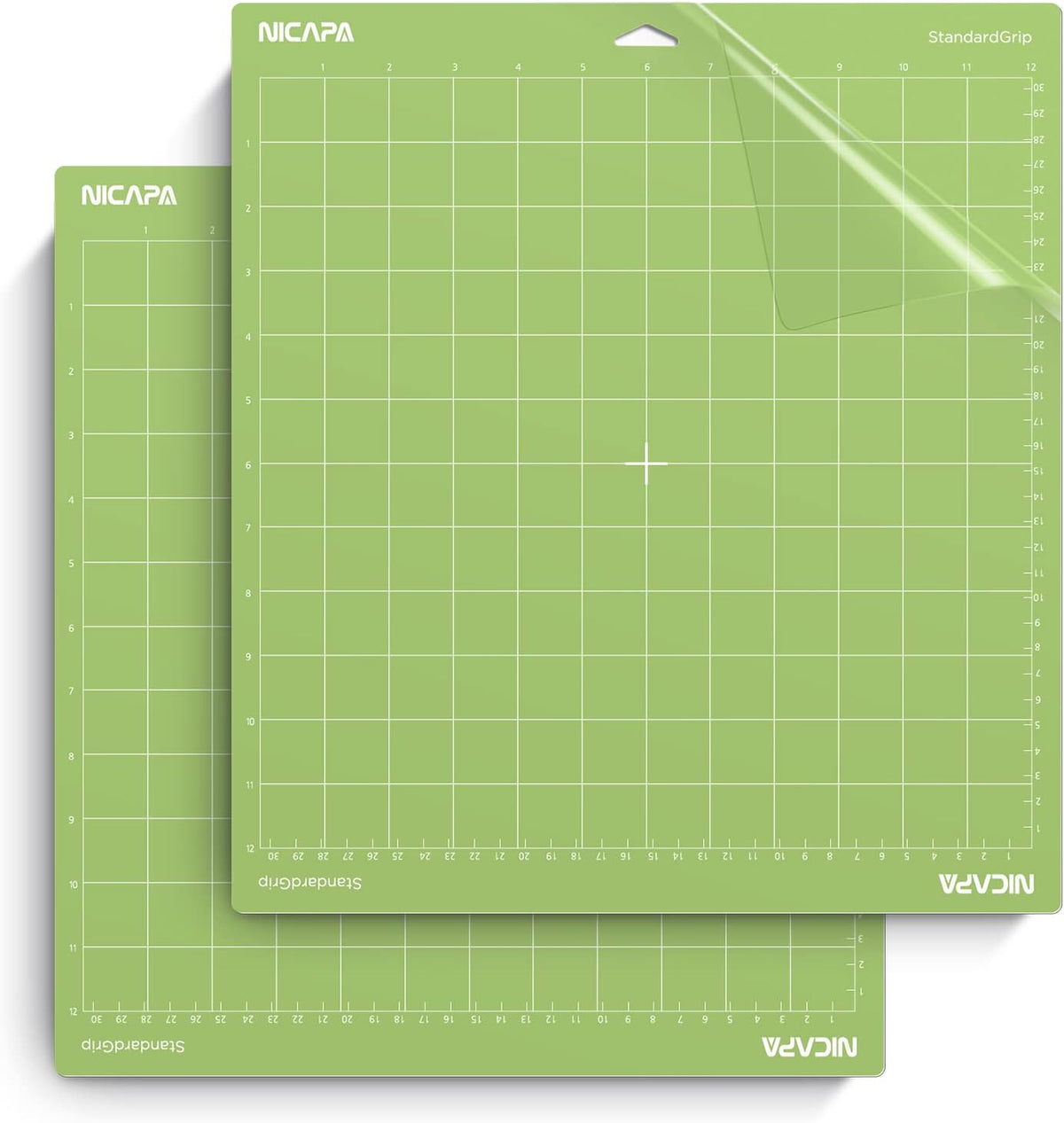 12x12 inch Cutting Mat for Cricut Maker 3/Explore 3/Maker/Air /2/One (4pack-2x Standard、Light、Strong) Adhesive&Sticky Non-Slip Flexible Square Gridded Variety Cut Mats Set
