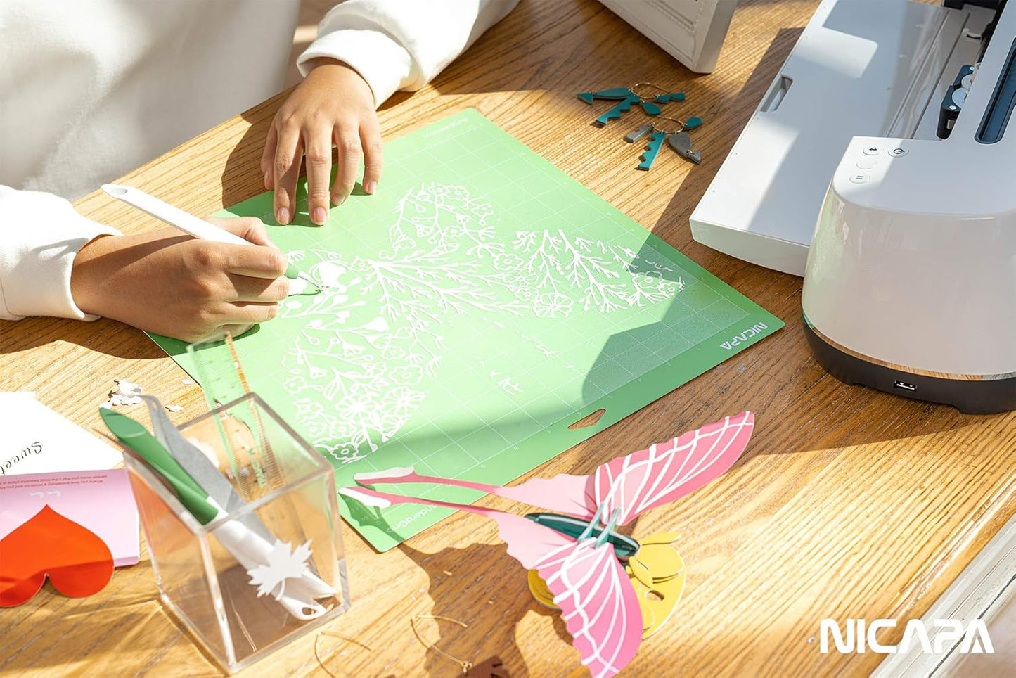 12x12 inch Cutting Mat for Cricut Maker 3/Explore 3/Maker/Air /2/One (4pack-2x Standard、Light、Strong) Adhesive&Sticky Non-Slip Flexible Square Gridded Variety Cut Mats Set