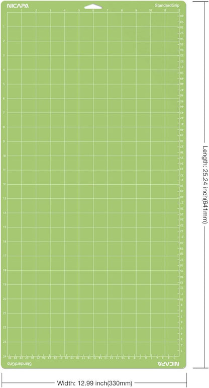 12x12 inch Cutting Mat for Cricut Maker 3/Explore 3/Maker/Air /2/One (4pack-2x Standard、Light、Strong) Adhesive&Sticky Non-Slip Flexible Square Gridded Variety Cut Mats Set