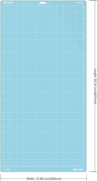 12x12 inch Cutting Mat for Cricut Maker 3/Explore 3/Maker/Air /2/One (4pack-2x Standard、Light、Strong) Adhesive&Sticky Non-Slip Flexible Square Gridded Variety Cut Mats Set