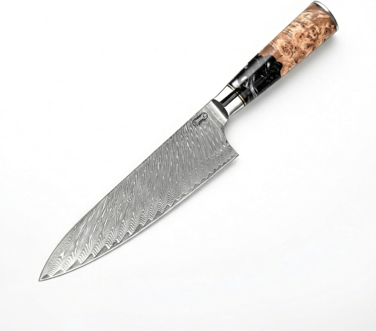 Tidal Black - 7" Nakiri Knife - Damascus