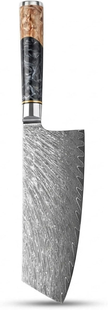 Tidal Black - 7" Nakiri Knife - Damascus