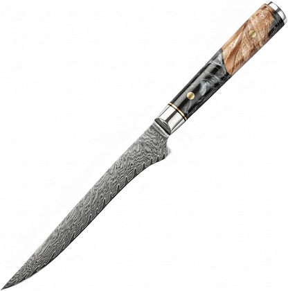 Tidal Black - 7" Nakiri Knife - Damascus