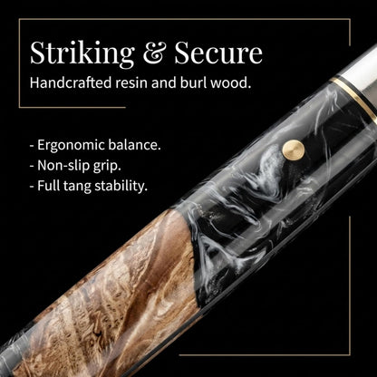 Tidal Black - 7" Nakiri Knife - Damascus
