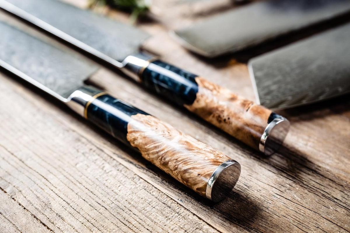 Tidal Black - 7" Nakiri Knife - Damascus