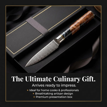 Tidal Black - 7" Nakiri Knife - Damascus
