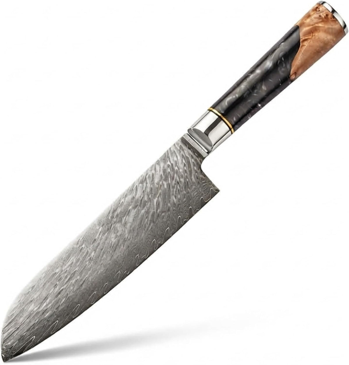 Tidal Black - 7" Nakiri Knife - Damascus