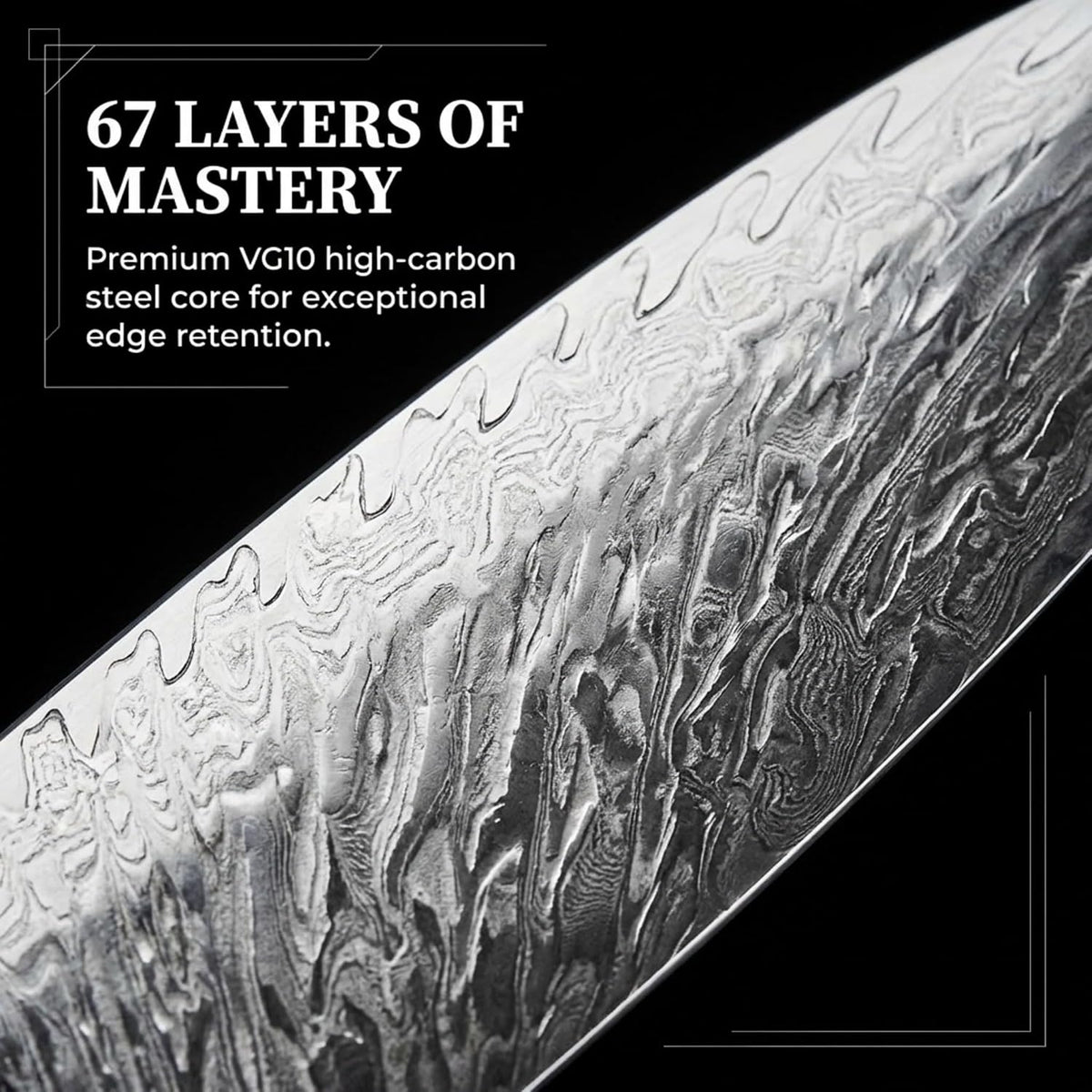 Tidal Black - 7" Nakiri Knife - Damascus