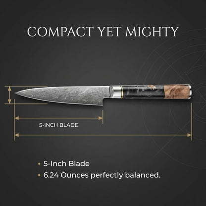 Tidal Black - 7" Nakiri Knife - Damascus