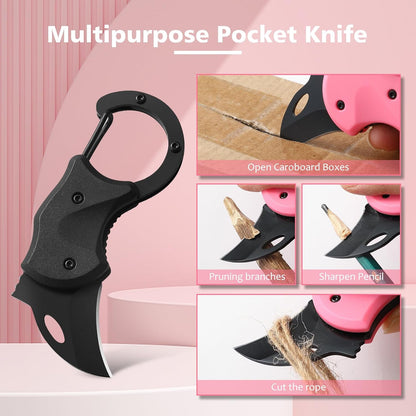 Small Pocket Knife for Men,Pocket Utility Knife with 1.38''Sharp Blade,Cute Folding Knife Box Cutter，Mini EDC Knives for Everyday Carry,Ideal Gifts for Men and Women