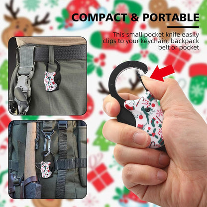 Small Pocket Knife for Men,Pocket Utility Knife with 1.38''Sharp Blade,Cute Folding Knife Box Cutter，Mini EDC Knives for Everyday Carry,Ideal Gifts for Men and Women