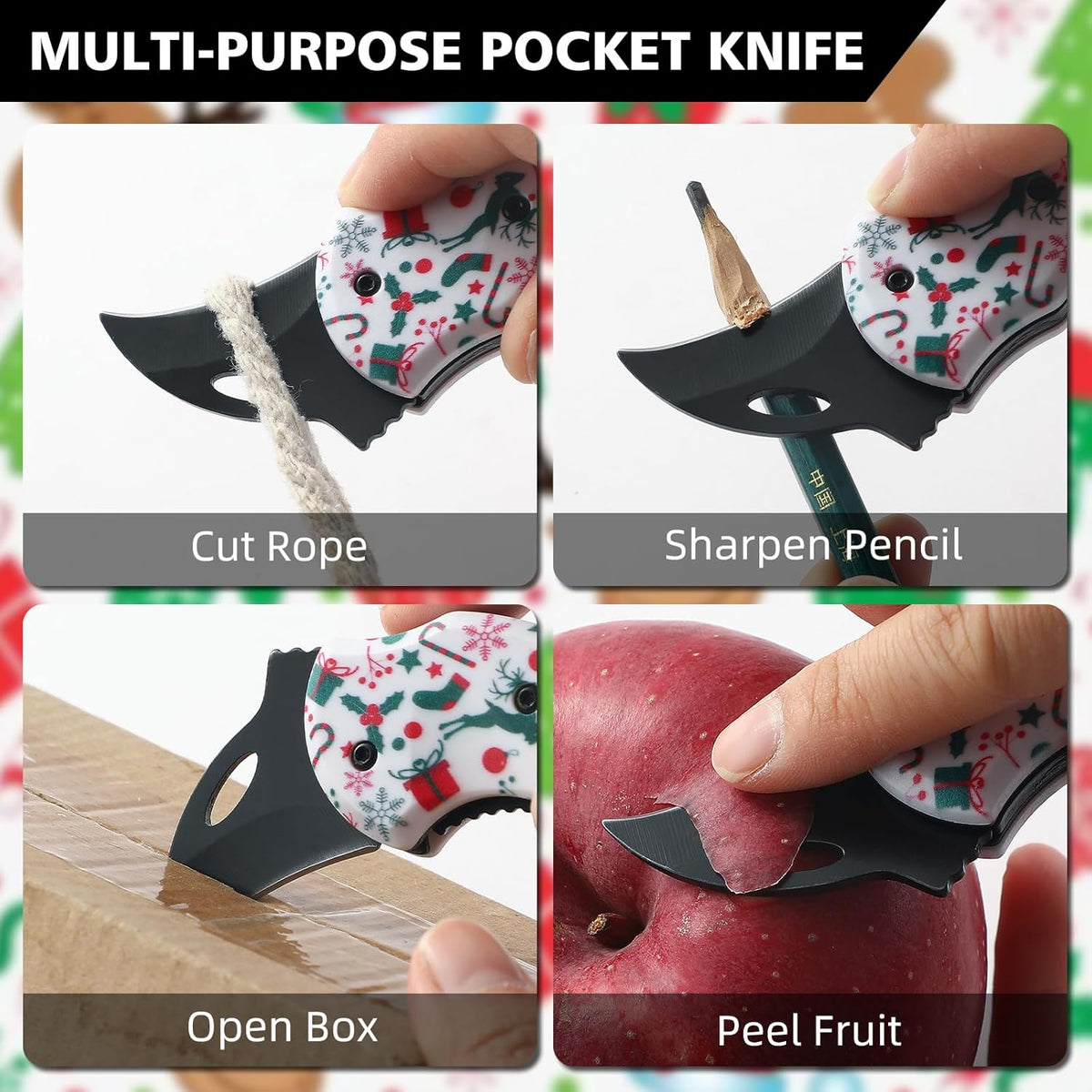 Small Pocket Knife for Men,Pocket Utility Knife with 1.38''Sharp Blade,Cute Folding Knife Box Cutter，Mini EDC Knives for Everyday Carry,Ideal Gifts for Men and Women