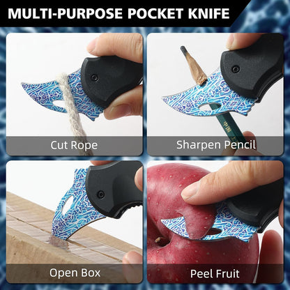 Small Pocket Knife for Men,Pocket Utility Knife with 1.38''Sharp Blade,Cute Folding Knife Box Cutter，Mini EDC Knives for Everyday Carry,Ideal Gifts for Men and Women