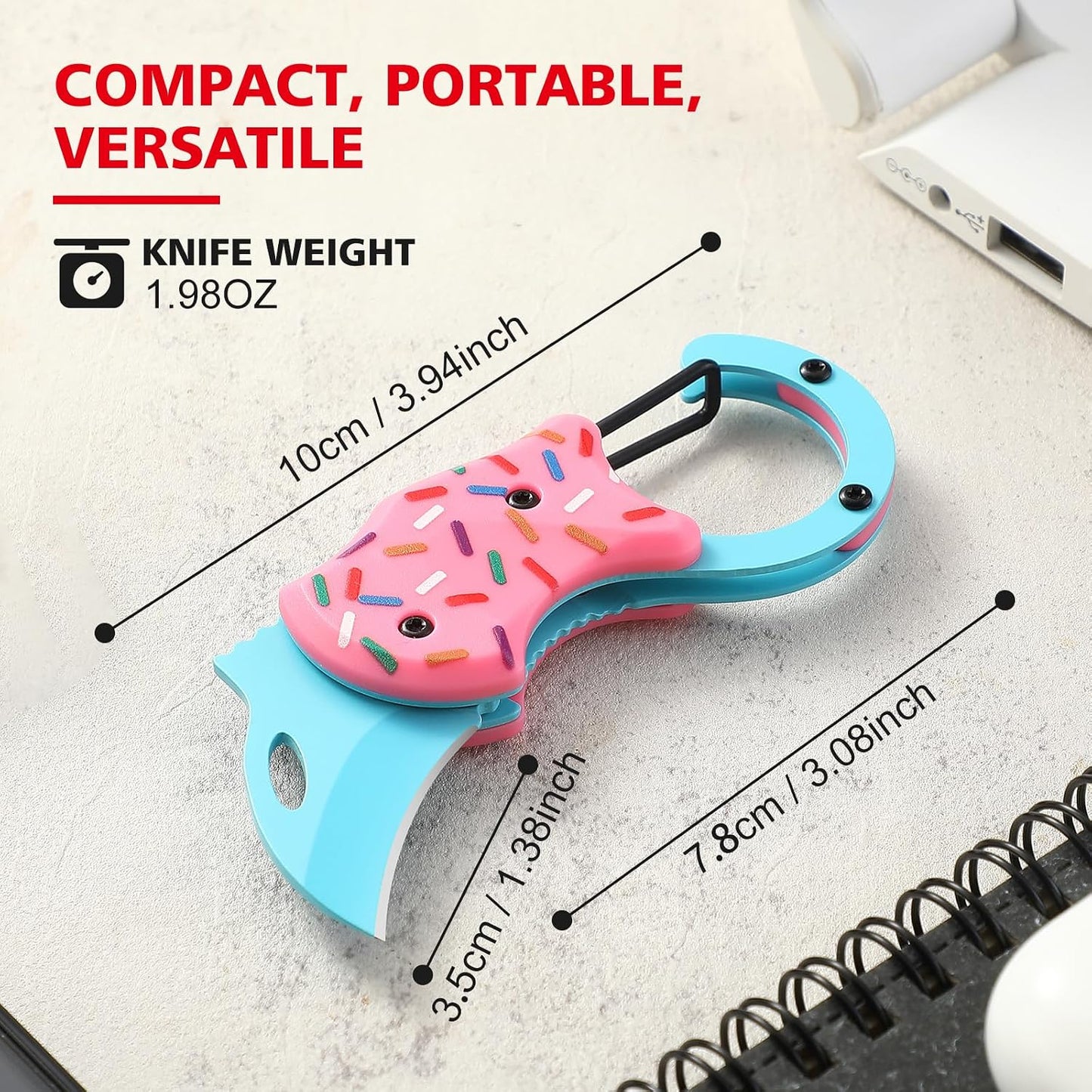 Small Pocket Knife for Men,Pocket Utility Knife with 1.38''Sharp Blade,Cute Folding Knife Box Cutter，Mini EDC Knives for Everyday Carry,Ideal Gifts for Men and Women
