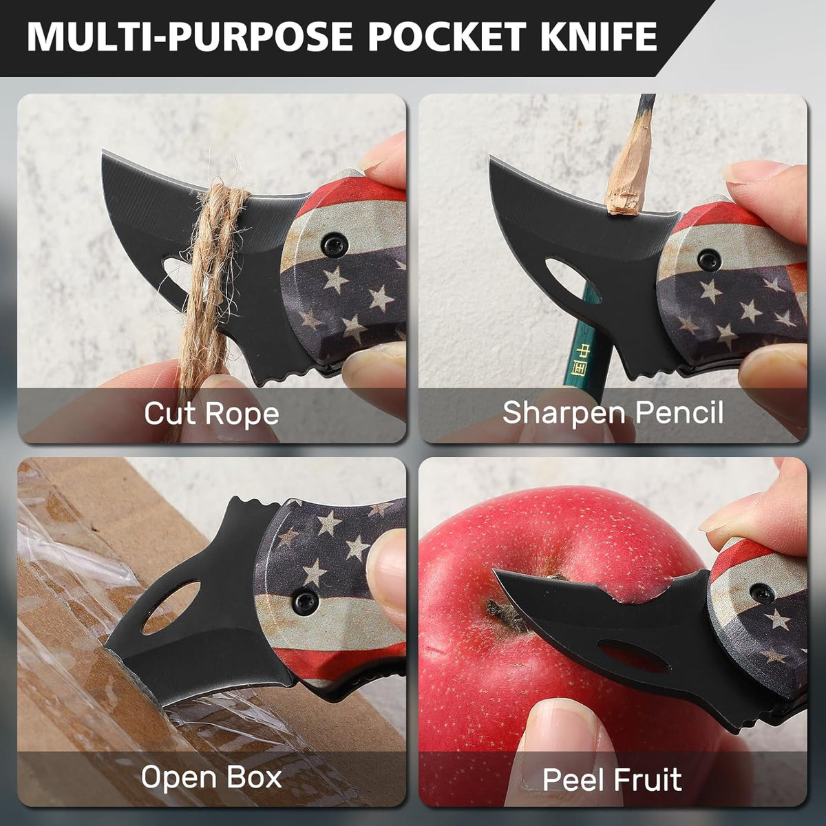 Small Pocket Knife for Men,Pocket Utility Knife with 1.38''Sharp Blade,Cute Folding Knife Box Cutter，Mini EDC Knives for Everyday Carry,Ideal Gifts for Men and Women