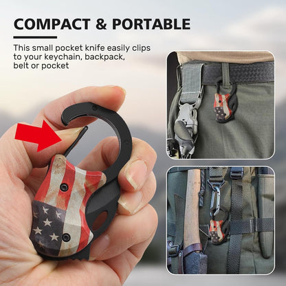 Small Pocket Knife for Men,Pocket Utility Knife with 1.38''Sharp Blade,Cute Folding Knife Box Cutter，Mini EDC Knives for Everyday Carry,Ideal Gifts for Men and Women