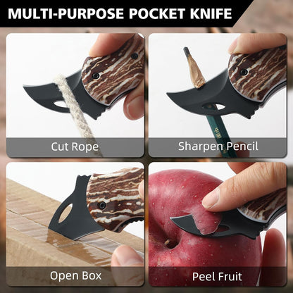 Small Pocket Knife for Men,Pocket Utility Knife with 1.38''Sharp Blade,Cute Folding Knife Box Cutter，Mini EDC Knives for Everyday Carry,Ideal Gifts for Men and Women