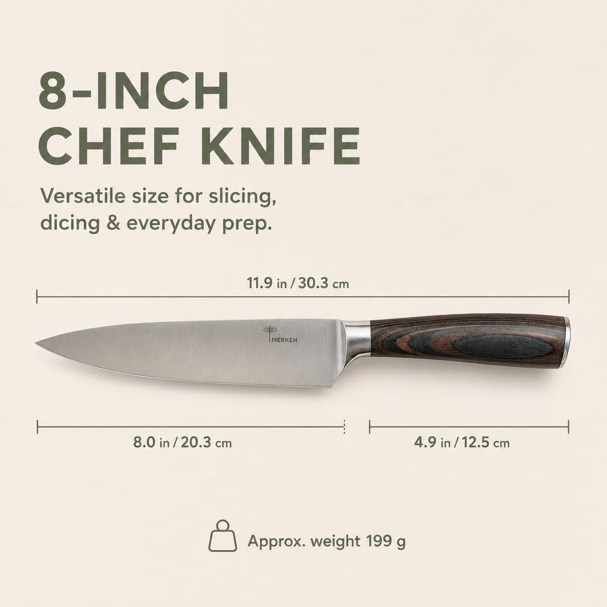 Kitchen Knife Set High-Carbon 5Cr15MoV Stainless Steel Blades with Pakkawood Handles – Professional Chef, Santoku, Bread, Utility & Paring Knives for Home Cooking – Gift Box Included