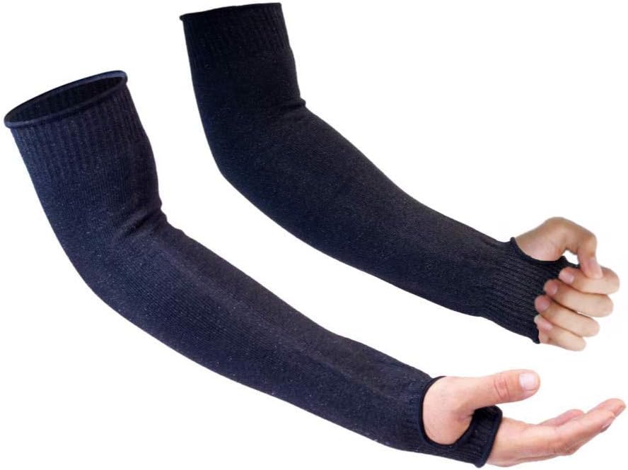 Protective Arm Sleeves, Cut Heat Resistant Arm Protectors Anti Abrasion Safety Armband for Garden Kitchen Work 1 Pair (Gray)