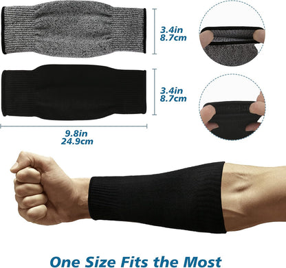 Protective Arm Sleeves, Cut Heat Resistant Arm Protectors Anti Abrasion Safety Armband for Garden Kitchen Work 1 Pair (Gray)