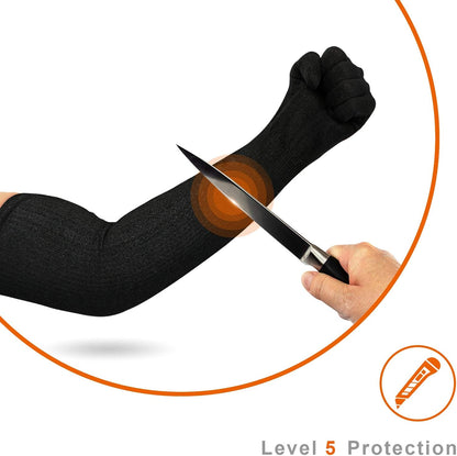 Protective Arm Sleeves, Cut Heat Resistant Arm Protectors Anti Abrasion Safety Armband for Garden Kitchen Work 1 Pair (Gray)
