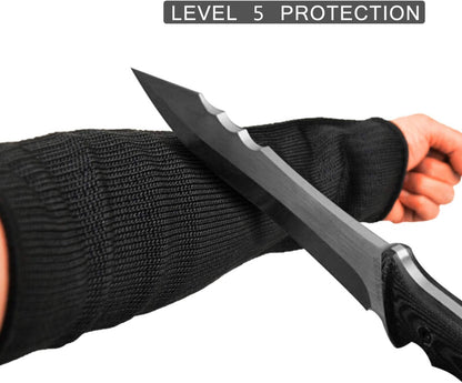 Protective Arm Sleeves, Cut Heat Resistant Arm Protectors Anti Abrasion Safety Armband for Garden Kitchen Work 1 Pair (Gray)