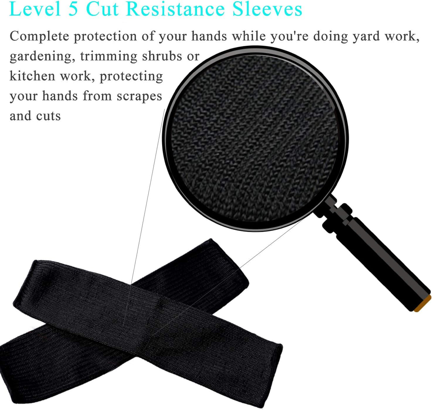 Protective Arm Sleeves, Cut Heat Resistant Arm Protectors Anti Abrasion Safety Armband for Garden Kitchen Work 1 Pair (Gray)