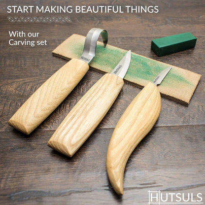 Wood Whittling Kit for Beginners - Razor Sharp Wood Carving Knife Set in Beautifully Designed Gift Box, Whittling Knife for Kids and Adults (8 Pieces)
