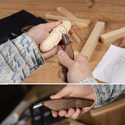 Wood Whittling Kit for Beginners - Razor Sharp Wood Carving Knife Set in Beautifully Designed Gift Box, Whittling Knife for Kids and Adults (8 Pieces)