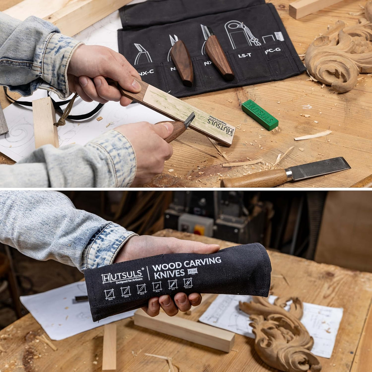 Wood Whittling Kit for Beginners - Razor Sharp Wood Carving Knife Set in Beautifully Designed Gift Box, Whittling Knife for Kids and Adults (8 Pieces)