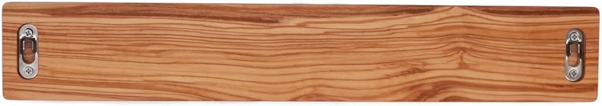 Wooden Knife Magnetic Strip (15,7 x 2.5 in) Mount with Screws, Olive Wood Magnetic Knife Holder for Wall, Space-Saving Knife Rack, Magnetic Knife Holder for Heavy Knifes