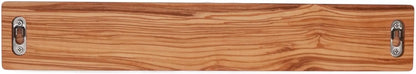 Wooden Knife Magnetic Strip (15,7 x 2.5 in) Mount with Screws, Olive Wood Magnetic Knife Holder for Wall, Space-Saving Knife Rack, Magnetic Knife Holder for Heavy Knifes