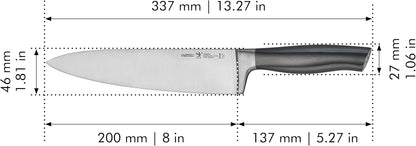 Modernist Razor-Sharp 8-inch Chef Knife, German Engineered Informed by 100+ Years of Mastery