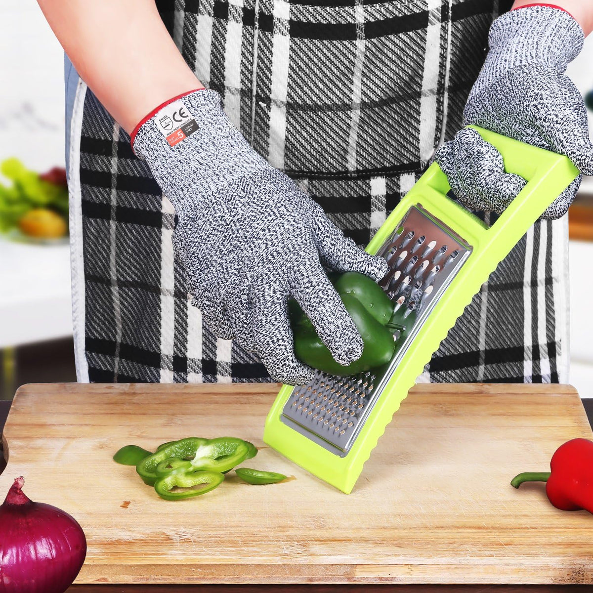 Cut Resistant Gloves,High Performance Level 5 Protection Safety Kitchen Gloves … (Small)