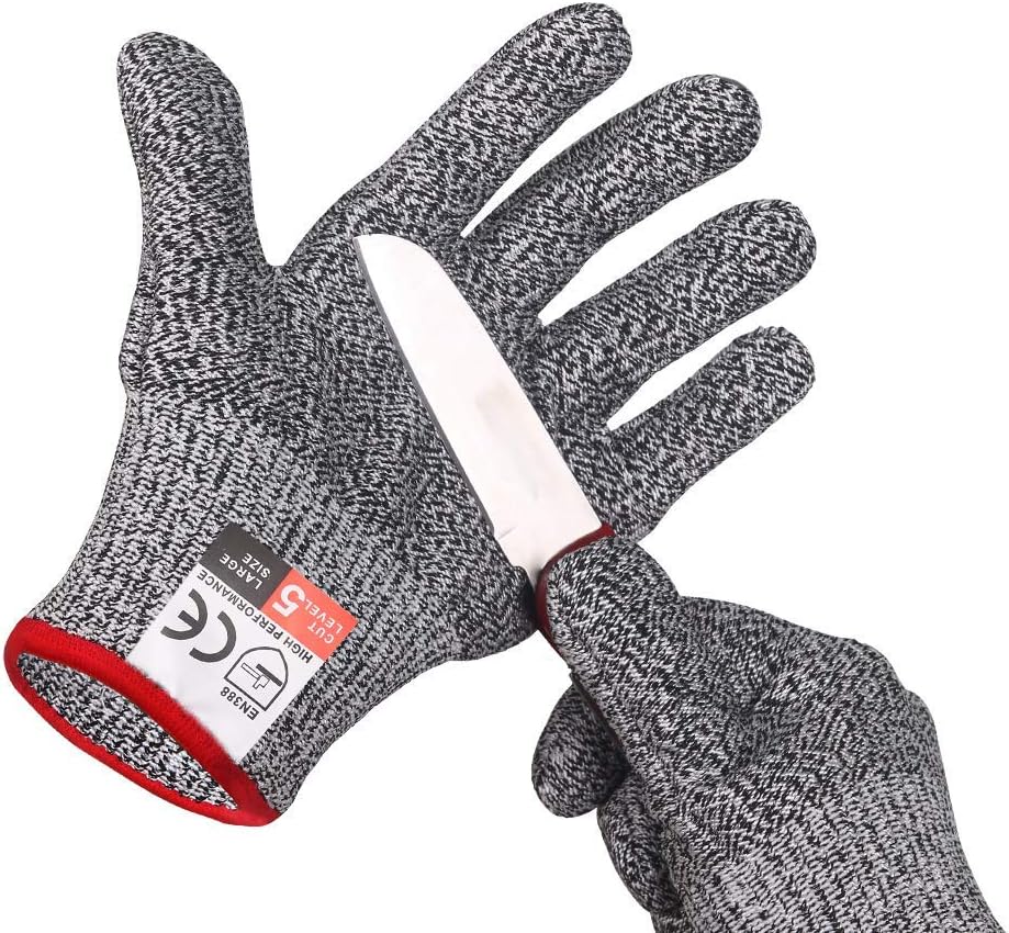 Cut Resistant Gloves,High Performance Level 5 Protection Safety Kitchen Gloves … (Small)