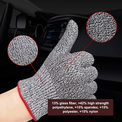 Cut Resistant Gloves,High Performance Level 5 Protection Safety Kitchen Gloves … (Small)