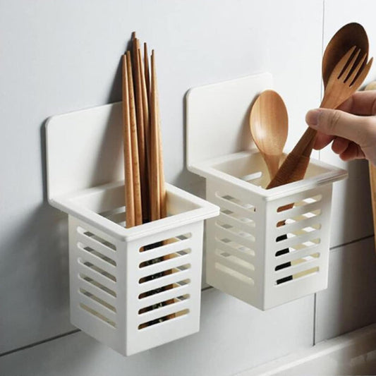Kitchen Tool Holder Wall-mounted utensils and Forks Spoons Rack,Drying Rack Space-saving,Storage of stationery, makeup brushes, and cleaning tools