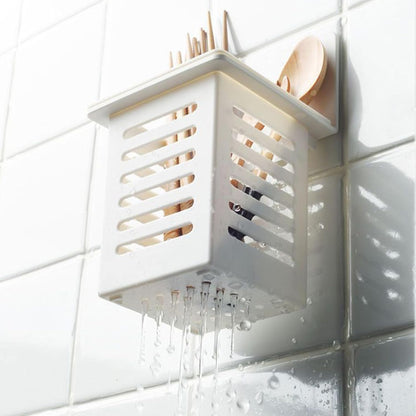Kitchen Tool Holder Wall-mounted utensils and Forks Spoons Rack,Drying Rack Space-saving,Storage of stationery, makeup brushes, and cleaning tools