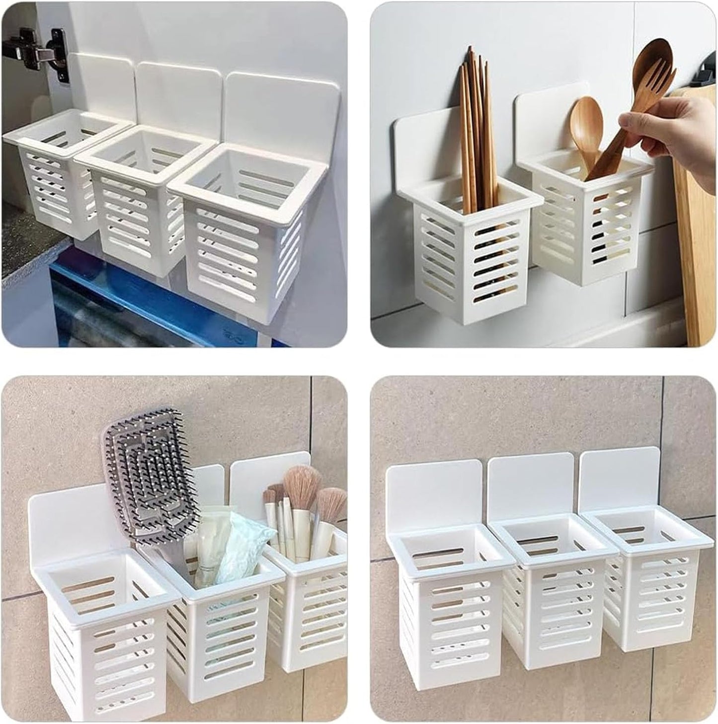 Kitchen Tool Holder Wall-mounted utensils and Forks Spoons Rack,Drying Rack Space-saving,Storage of stationery, makeup brushes, and cleaning tools