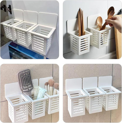 Kitchen Tool Holder Wall-mounted utensils and Forks Spoons Rack,Drying Rack Space-saving,Storage of stationery, makeup brushes, and cleaning tools