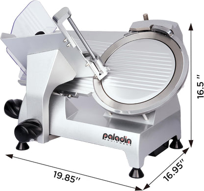12" Commercial Manual Meat Slicer, 2/5 HP Gravity Feed Electric Meat Slicer, deli meat cutter, Lunch Food Slicer, ham cutter with Adjustable Slicing for Semi-frozen Meat, Cheese