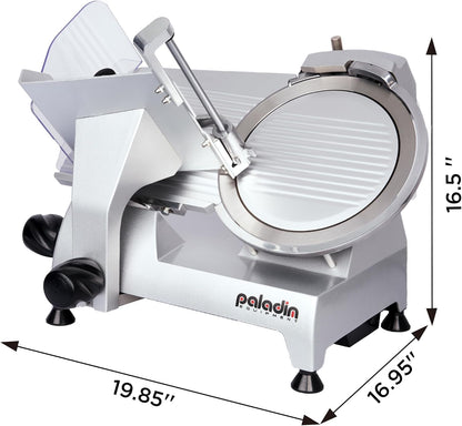 12" Commercial Manual Meat Slicer, 2/5 HP Gravity Feed Electric Meat Slicer, deli meat cutter, Lunch Food Slicer, ham cutter with Adjustable Slicing for Semi-frozen Meat, Cheese