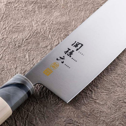 Corporation AK5069 Nakiri Knife Seki Magoroku Ginju, Stainless Steel, 6.5 inches (165 mm), Made in Japan, Easy to Clean